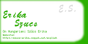 erika szucs business card